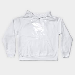 Lamassu Illustration (white print) Kids Hoodie